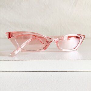 Slim Pink Cat Eye Sunglasses